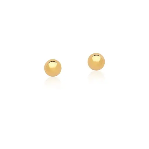 BRINCO DE BOLINHA LISA BANHADO A OURO