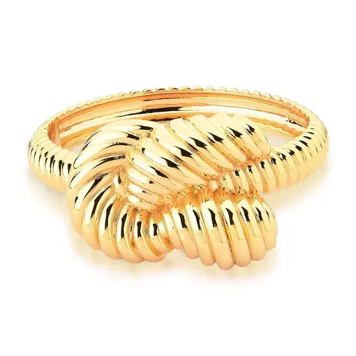 BRACELETE DE NÓ TRANÇADO E TEXTURIZADO LISO