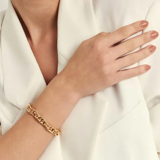 PULSEIRA EM ELOS OVAIS VAZADOS