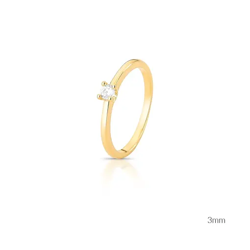 ANEL SOLITÁRIO COM CRISTAL REDONDO