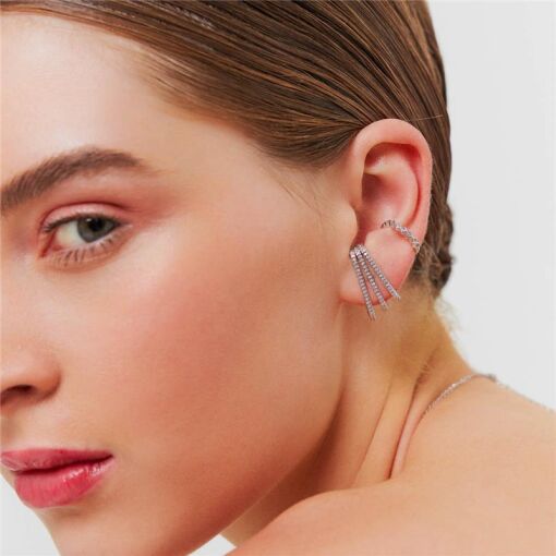 PIERCING DE ORELHA UNITÁRIO LOSANGO COM ZIRCÔNIAS